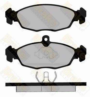 BRAKE ENGINEERING Комплект тормозных колодок, дисковый тормоз PA597